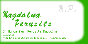 magdolna perusits business card